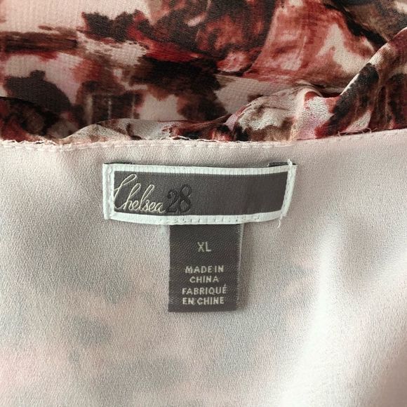 Chelsea28 Halter Open Shoulder Ruffle Print Dress size XL - Picture 11 of 14